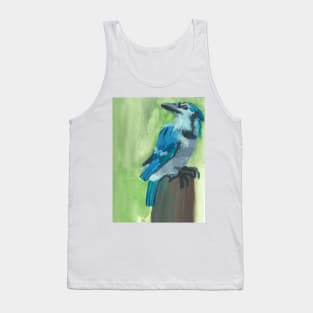 Blue Jay Watercolor Tank Top